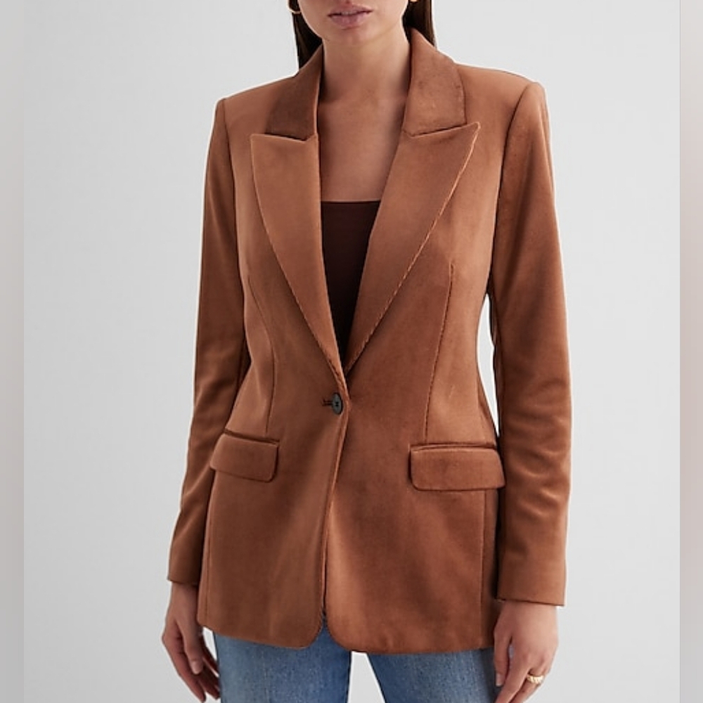 EXPRESS: Editor Peak Lapel Corduroy Blazer